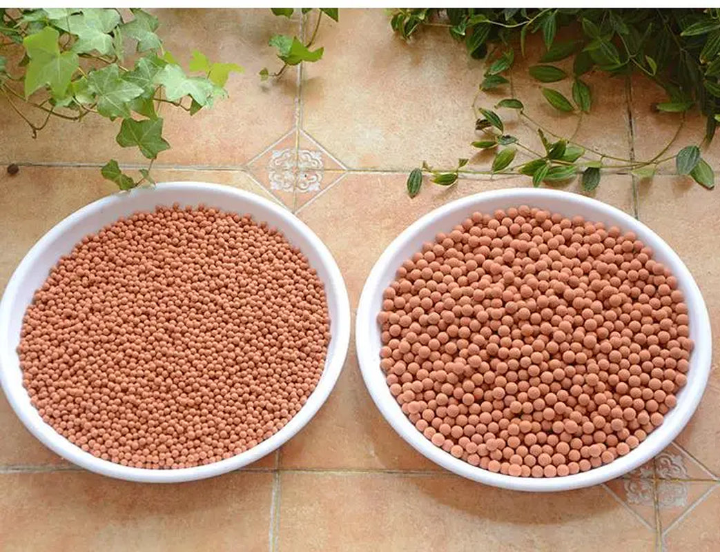 Solid Ceramsite Expanded Clay Pebbles, Grow Media Orchids, Succulent Plant, Hydroponics Pellets, 500G