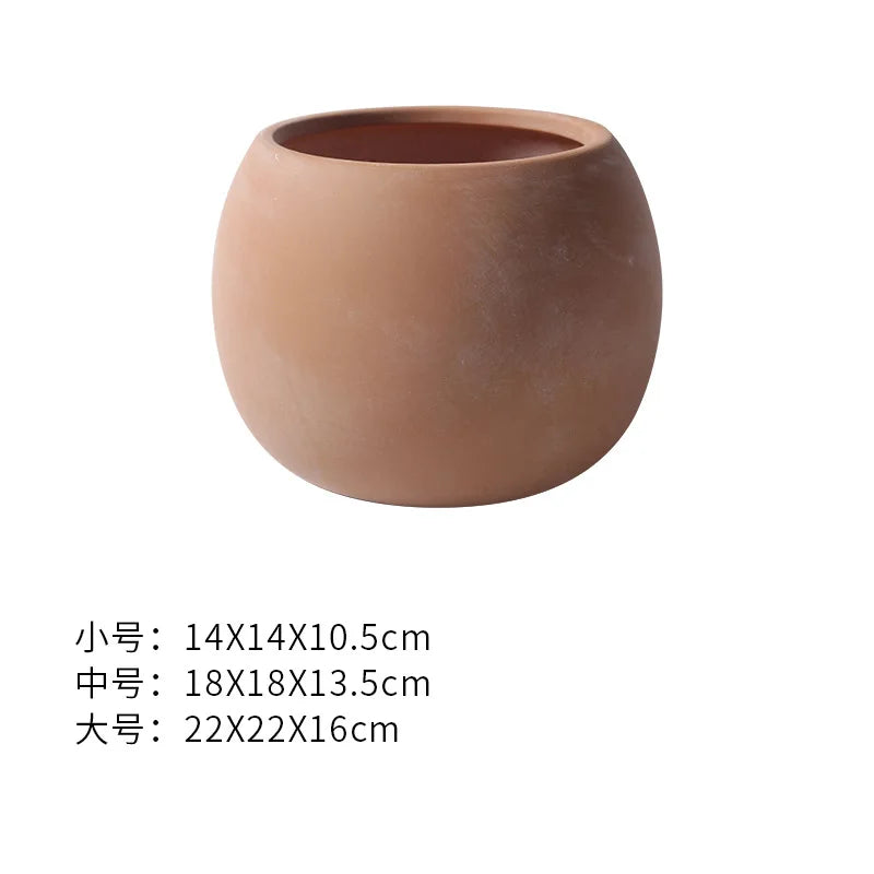 Nordic-Style Flowerpot Plain Fired Ceramic Fashion Simple Artistic Personality Indoor Green Dill Can Be DIY