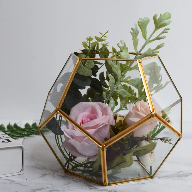 Glass Geometric Succulent Planter