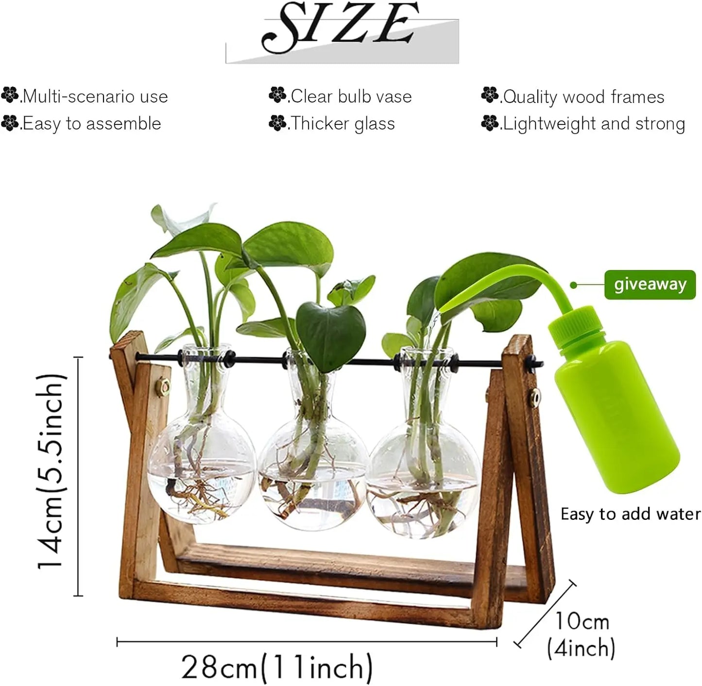 Vintage-Inspired Glass and Wood Bulb Propagation Station