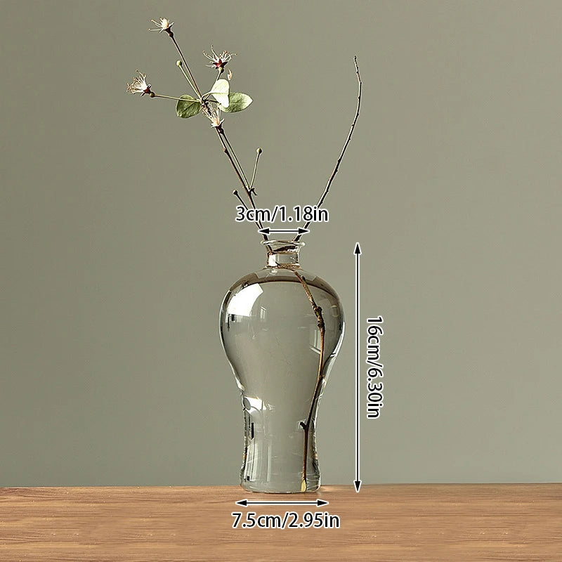 Transparent Glass Flower Vase for Plant Bottle Flower Pot Nordic Hydroponic Terrarium Arrangement Container Flower Vase