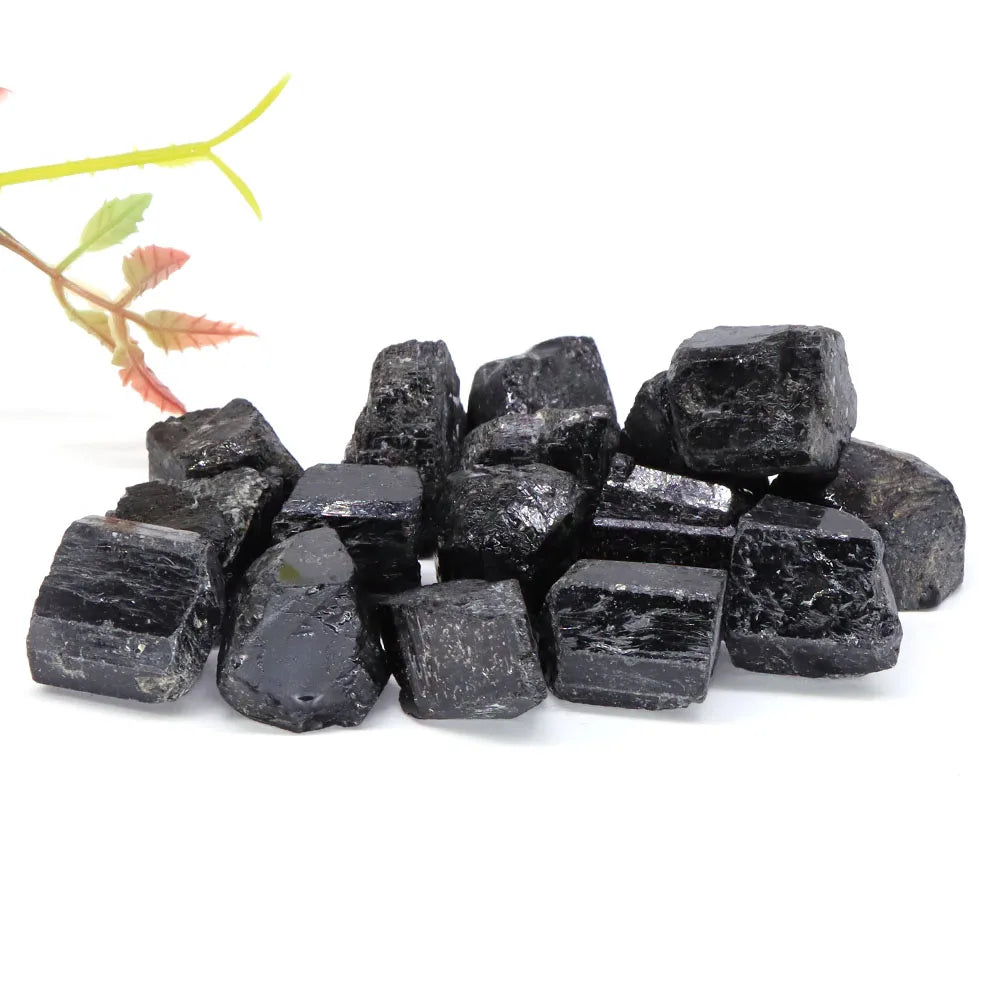 Tumbled Stone Natural Black Tourmaline Reiki Healing Crystal Energy Gravel Specimen Irregular Rock Bulk Home Aquarium Decoration